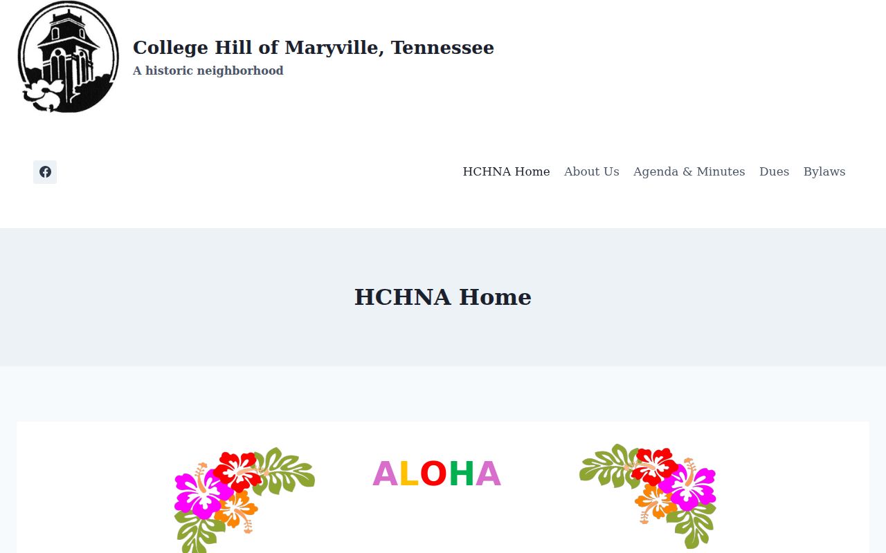 Historic College Hill Neighborhood Association public Maryville information
