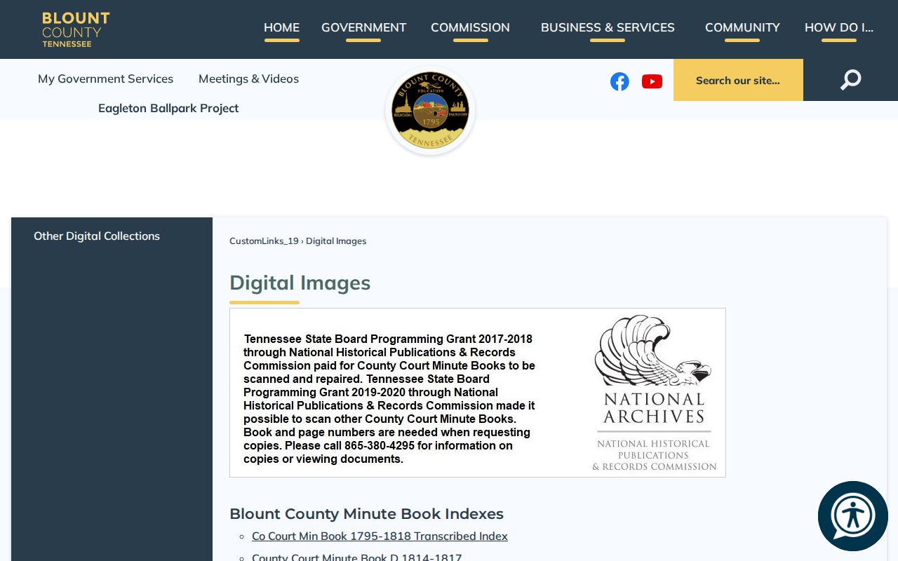 Maryville previous residents Blount County Digital Images archive resource