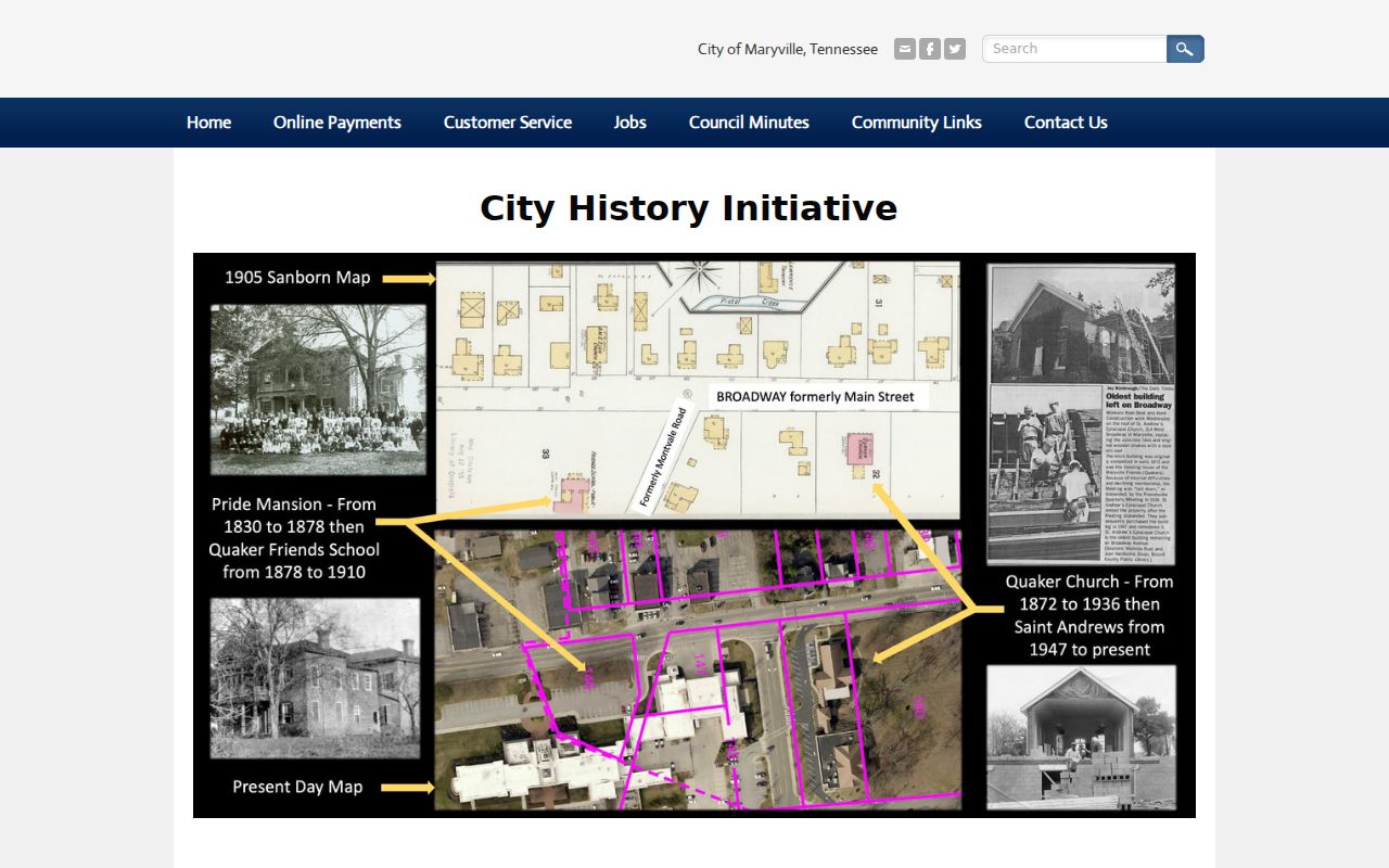 Maryville previous residents city history and archivist resource